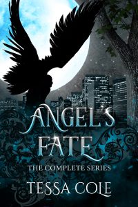 Fated Bonds, a reverse harem paranormal romance and the first book in the Angel's Fate series by Tessa Cole